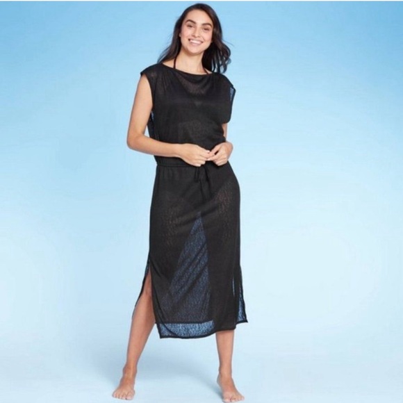 Kona Sol Black CoverUp‎ Dress NWT - Picture 1 of 6